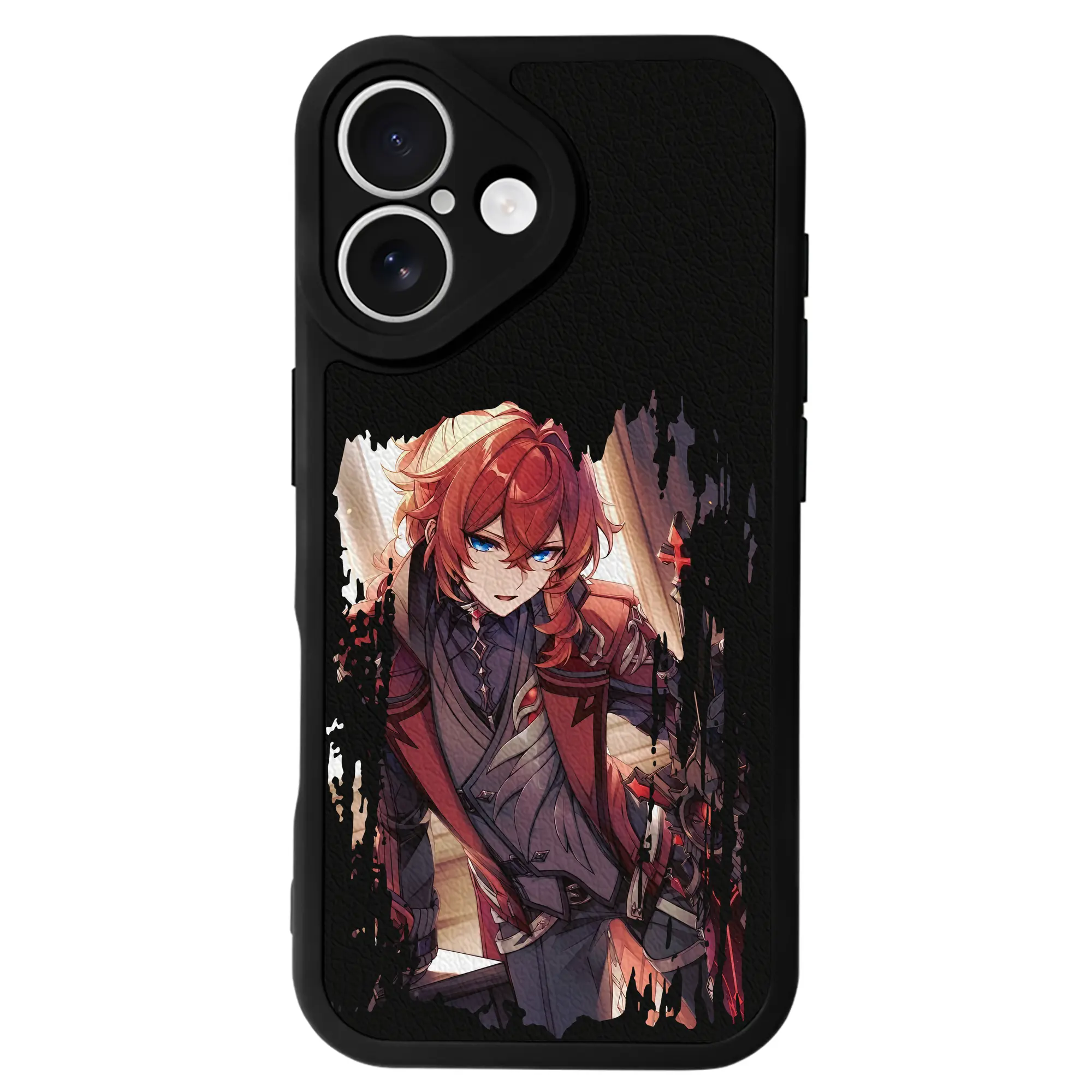 原 神 グッズ ディルック - IPhone 16シリーズ対応 ・ シリコンスマホケース ・ レザー調 ・ 高精度フィット ・ 耐衝撃 ・ ワイヤレス充電対応 ・ 精密カット